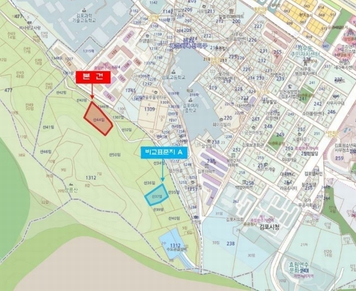 2024타경48761 경기도 김포시 사우동 산44 임야 경매 이미지