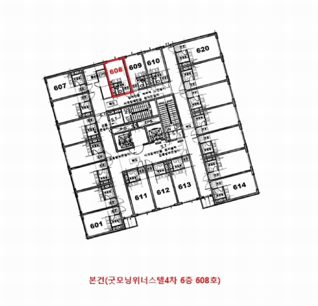 2025타경34585 경기도 부천시 원미구 신흥로 163, 굿모닝위너스텔4차 6층 608호 오피스텔 경매 이미지