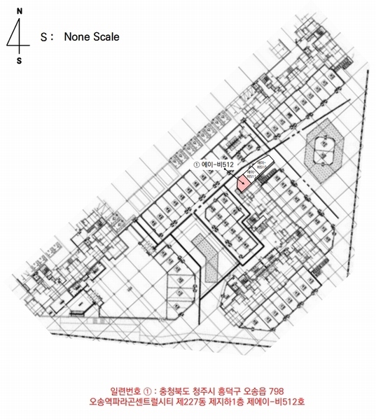 2025타경50996 충청북도 청주시 흥덕구 오송읍 오송생명7로 151, 오송역파라곤센트럴시티 227동 지하1층 에이-비512호 근린상가 경매 이미지