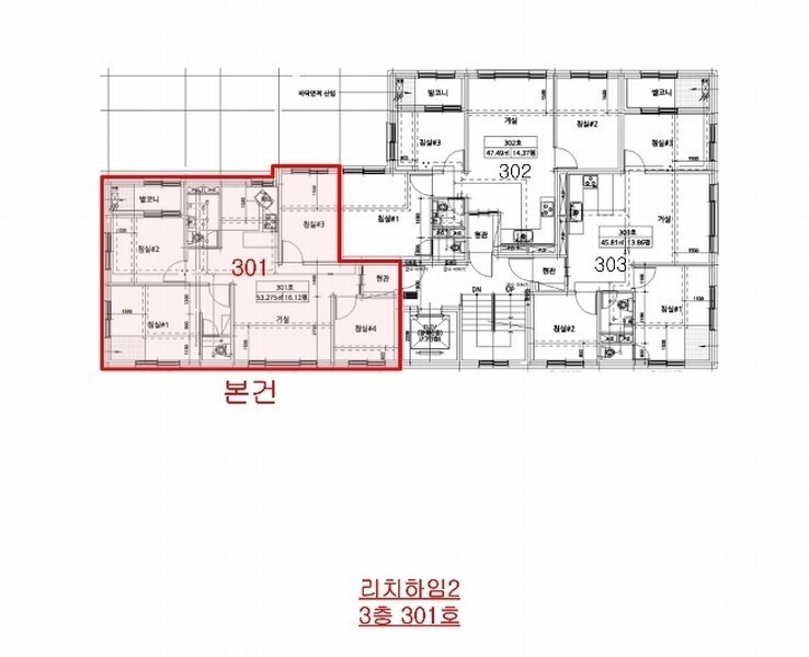 2024타경52258 경기도 부천시 오정구 성지로 107, 리치하임2 3층 301호 다세대(빌라) 경매 이미지