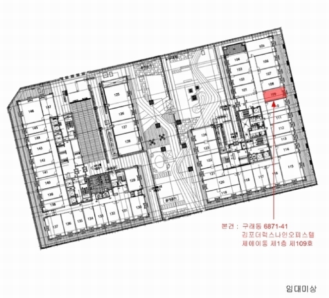 2025타경2823 경기도 김포시 김포한강10로133번길 126, 김포더럭스나인오피스텔 에이동 1층 109호 근린상가 경매 이미지