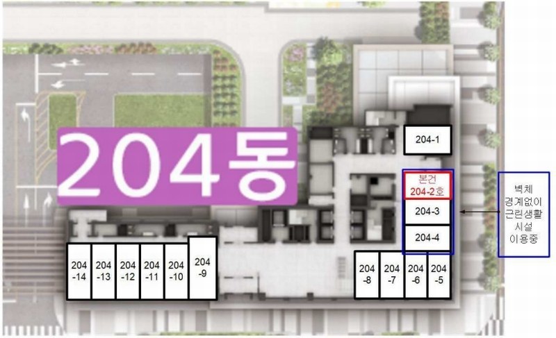 2024타경6422 부산광역시 기장군 기장읍 동부산관광7로 17, 오시리아스위첸마티에 204동 지1층 204-2호 근린상가 경매 이미지
