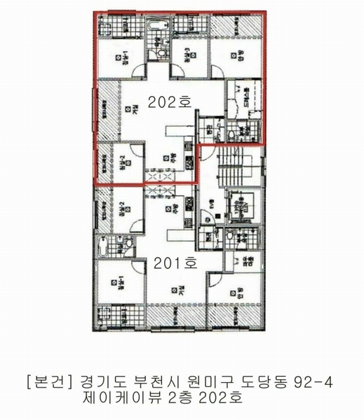 2025타경2007 경기도 부천시 원미구 삼작로268번길 65-11, 제이케이뷰 2층 202호 다세대(빌라) 경매 이미지