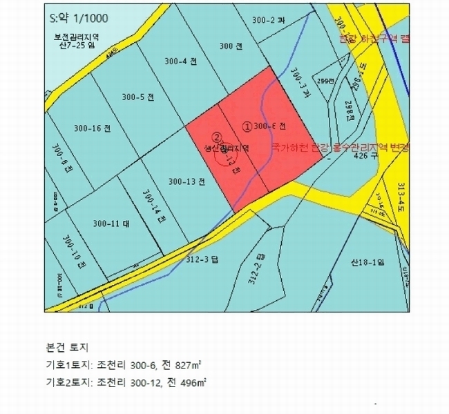 2025타경30408 충청북도 충주시 앙성면 조천리 300-12 농지 경매 이미지