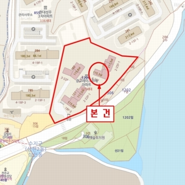 2024타경74504 경기도 용인시 수지구 광교호수로 431, 광교레이크포레 103동 8층 804호 아파트[공급34평형] 경매 이미지