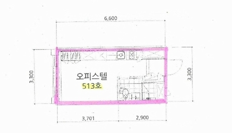2024타경80349 경기도 화성시 동탄감배산로 124-6, 이너매스여울숲 5층 513호 오피스텔 경매 이미지