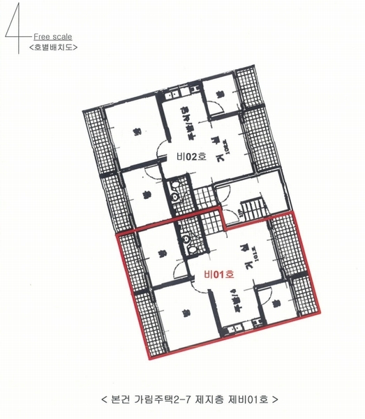 2024타경84082 경기도 수원시 권선구 탑동로57번길 52, 가림주택2-7 지층 비01호 다세대(빌라)[공급18평형] 경매 이미지