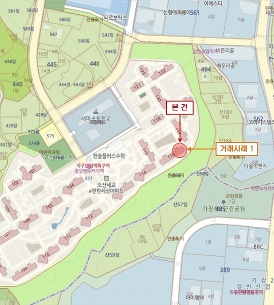 2024타경91349 경기도 오산시 세마문학로 50, 이편한세상오산세교 116동 1층 101호 아파트[공급34평형] 경매 이미지