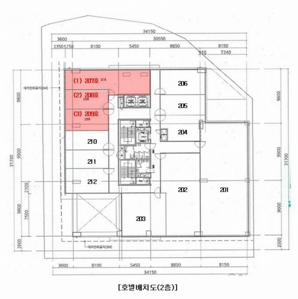 2024타경8606 경기도 수원시 팔달구 갓매산로 66, 센트럴시티뷰 2층 208호외1개호 근린상가 경매 이미지