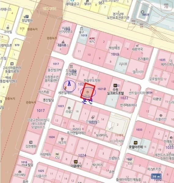 2024타경13721 경기도 수원시 팔달구 인계동 1020-5 숙박시설 경매 이미지