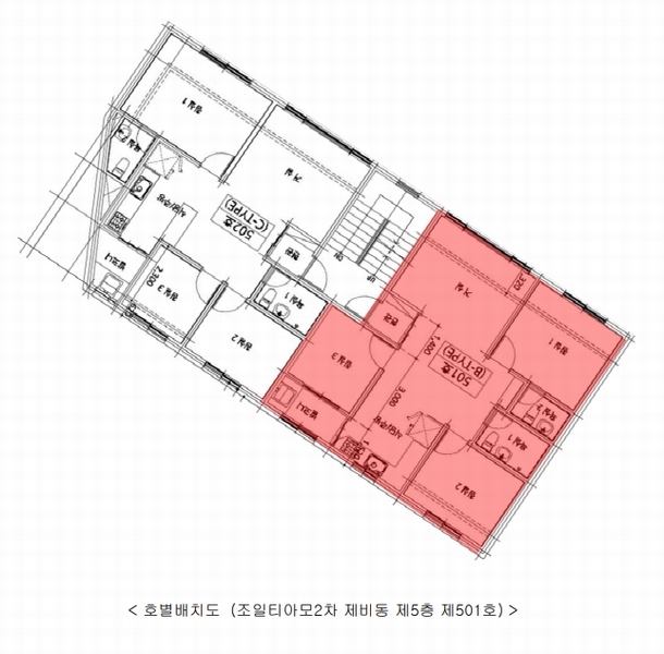 2024타경98890 경기도 용인시 처인구 포곡읍 전대로 109, 조일티아모2차 비동 5층 501호 다세대(빌라)[공급21평형] 경매 이미지