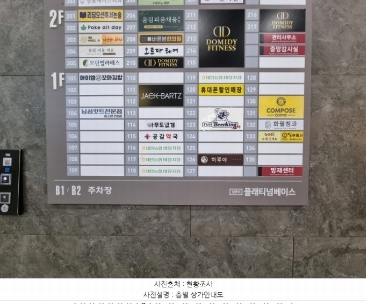 2024타경6754 경기도 수원시 영통구 덕영대로 1470, 망포역플래티넘베이스주건축물 제1동 1층 125호 근린상가 경매 이미지