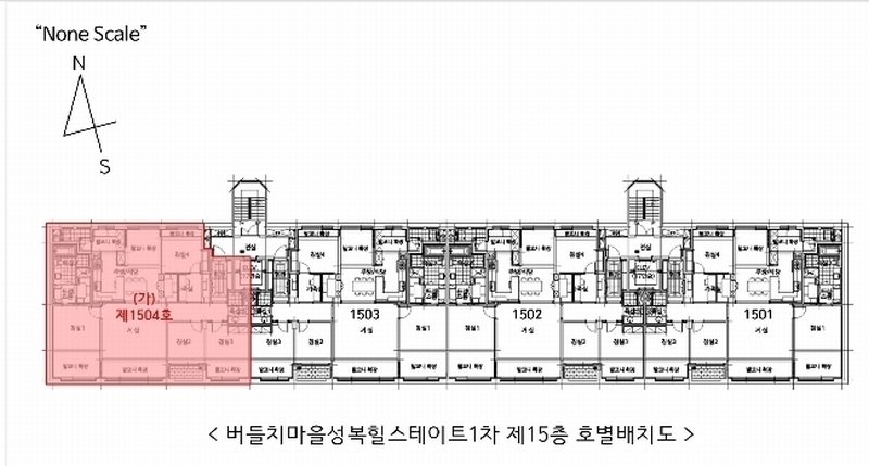 2024타경91882 경기도 용인시 수지구 성복1로 91, 버들치마을성복힐스테이트1차 101동 15층 1504호 아파트[공급51평형] 경매 이미지