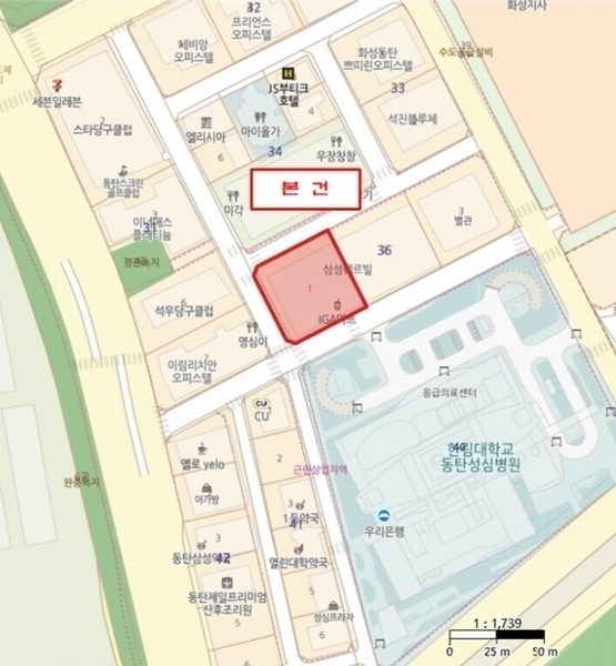 2024타경94959 경기도 화성시 큰재봉길 23-11, 동탄삼성쉐르빌 6층 619호 오피스텔[계약31평형] 경매 이미지