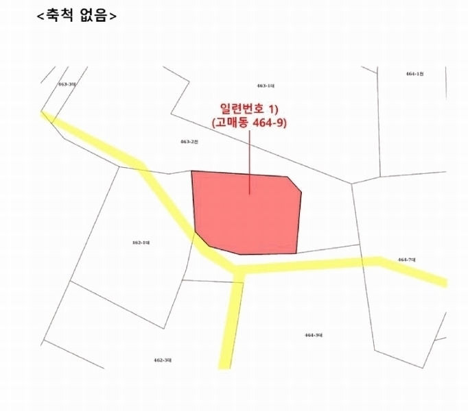 2025타경55318 경기도 용인시 기흥구 고매동 464-9 대지 경매 이미지