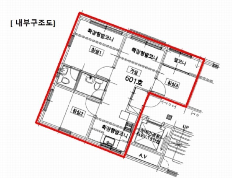 2025타경51565 서울특별시 은평구 은평터널로 169-4, 파크원 6층 601호 다세대(빌라)[공급12평형] 경매 이미지
