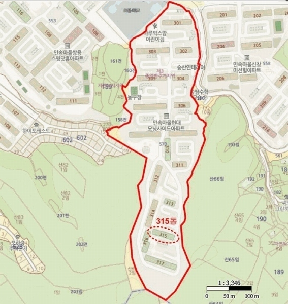 2025타경56813 경기도 용인시 기흥구 사은로126번길 46, 민속마을현대모닝사이드 315동 4층 403호 아파트[공급35평형] 경매 이미지