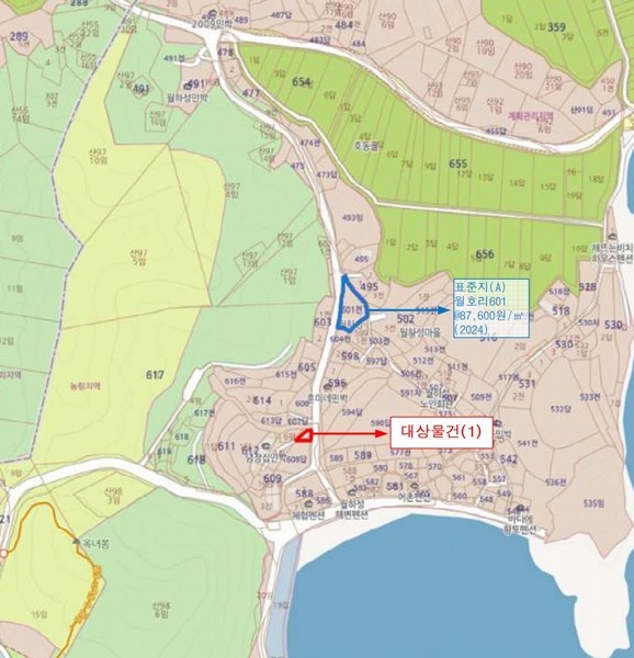 2025타경1052 충청남도 서천군 서면 월호리 608-2 농지 경매 이미지
