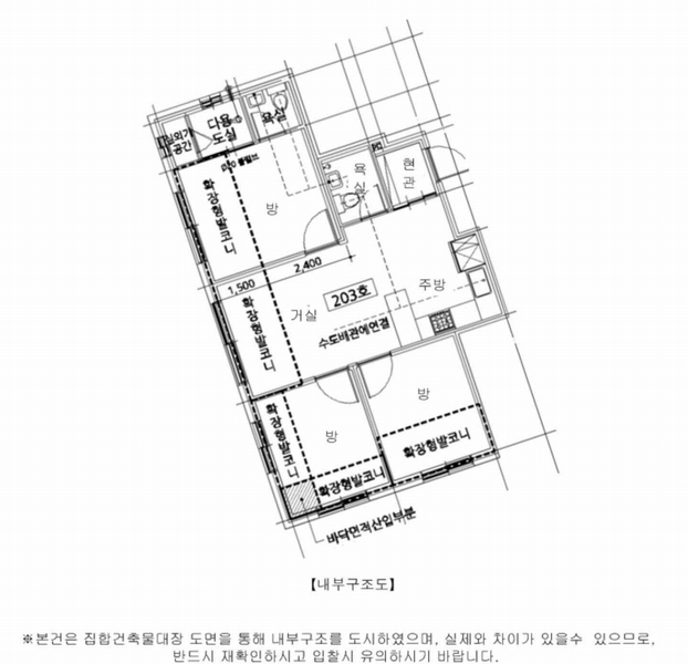 2025타경54754 경기도 수원시 권선구 정조로 437, 로즈빌 2층 203호 다세대(빌라)[공급18평형] 경매 이미지