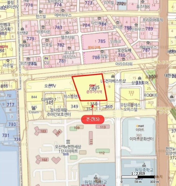 2025타경54874 경기도 오산시 원동로 22, 르마레시티 10층 1009호 오피스텔[계약18평형] 경매 이미지
