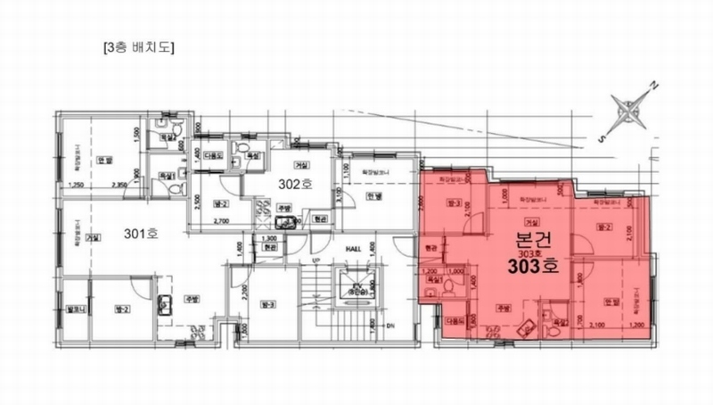 2025타경55201 경기도 수원시 장안구 장안로64번길 2, 구분건물 에이동 3층 303호 다세대(빌라)[공급18평형] 경매 이미지