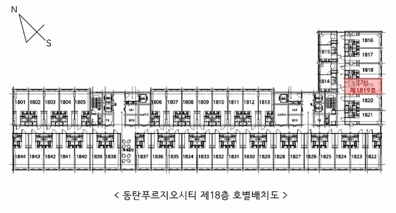 2024타경95051 경기도 화성시 동탄원천로 360, 동탄푸르지오시티 18층 1819호 오피스텔[계약19평형] 경매 이미지