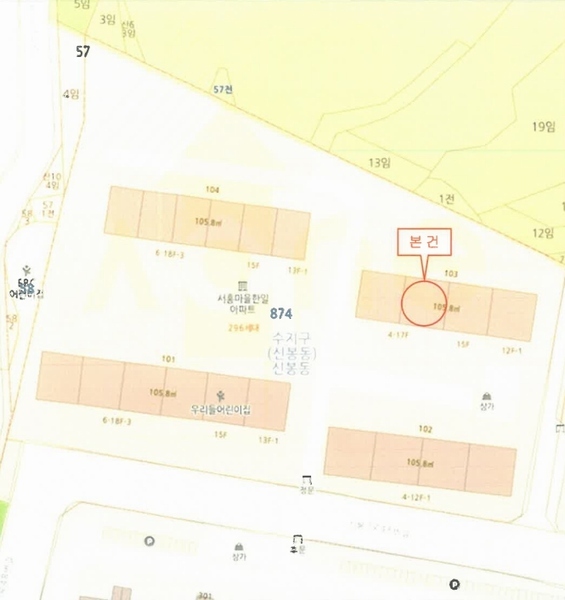 2024타경103440 경기도 용인시 수지구 신봉1로48번길 29, 서홍마을한일아파트 103동 14층 1403호 아파트[공급32평형] 경매 이미지