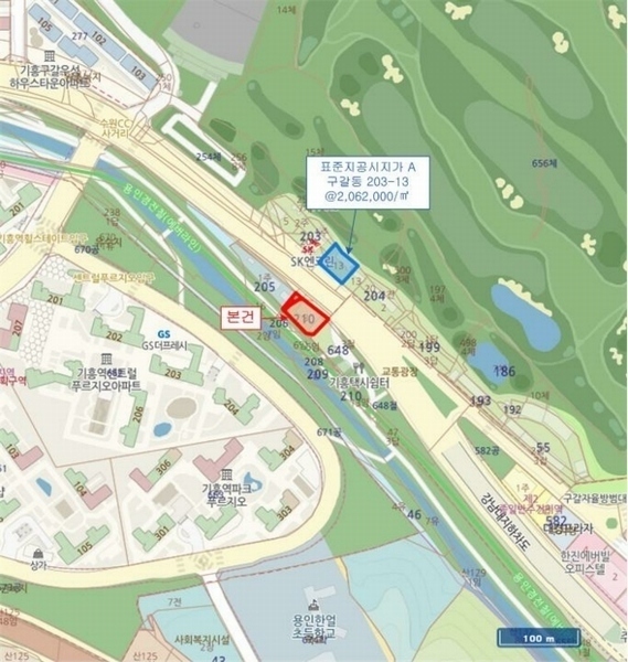 2024타경103464 경기도 용인시 기흥구 구갈동 205-4 대지 경매 이미지