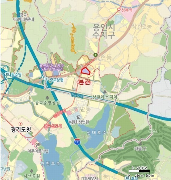 2024타경13806 경기도 용인시 수지구 광교중앙로 338, 광교우미뉴브 9층 에이-924호 아파트형공장 경매 이미지