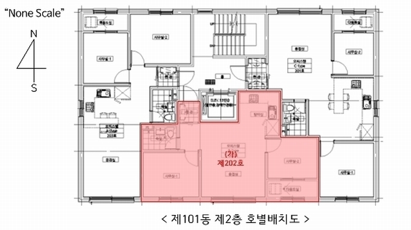 2024타경102720 경기도 용인시 처인구 학산로67번길 21-1, 현진에버빌 101동 2층 202호 오피스텔 경매 이미지
