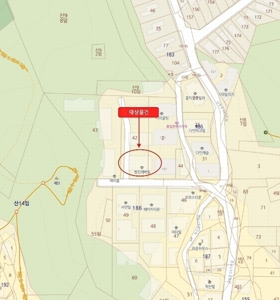 2024타경102720 경기도 용인시 처인구 학산로67번길 21-1, 현진에버빌 101동 2층 202호 오피스텔 경매 이미지