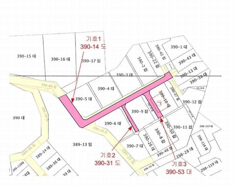 2022타경53442 경기도 용인시 기흥구 보라동 390-14 도로 경매 이미지