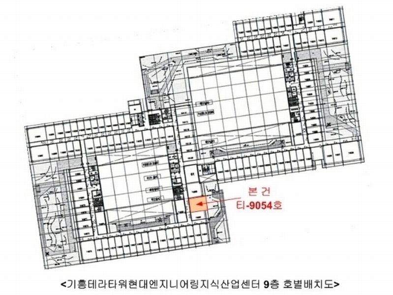 2024타경6105 경기도 용인시 기흥구 서천로201번길 11, 기흥테라타워현대엔지니어링지식산업센터 9층 티-9054호 아파트형공장 경매 이미지