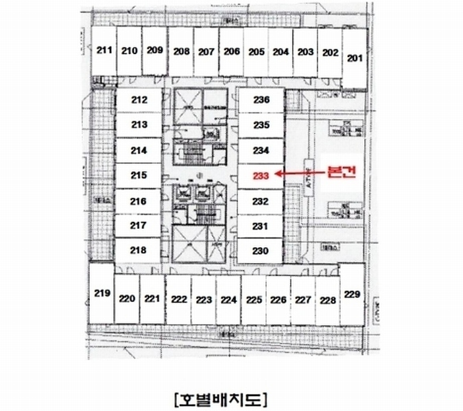 2024타경7863 경기도 화성시 동탄감배산로 124-8, 우평라비엔파크 2층 233호 오피스텔 경매 이미지