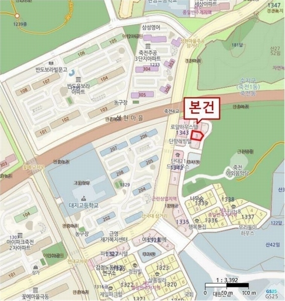 2024타경11114 경기도 용인시 수지구 죽전로168번길 3-1, 캐슬프라자 지하층 비01호 근린상가 경매 이미지