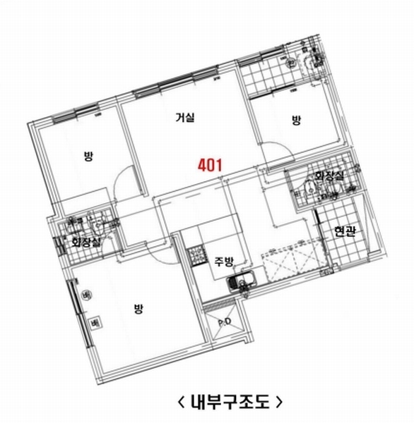 2024타경82604 경기도 용인시 처인구 이동읍 경기동로 727, 드림펠리체 가동 4층 401호 오피스텔[계약23평형] 경매 이미지