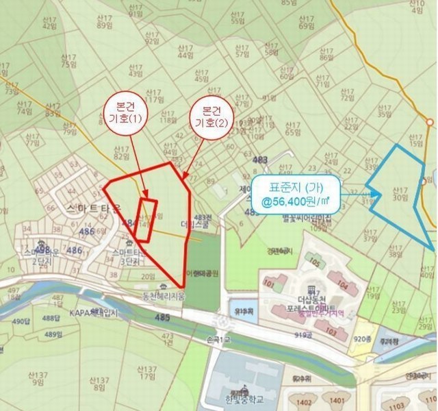 2024타경98838 경기도 용인시 수지구 동천동 산17-14 임야 경매 이미지
