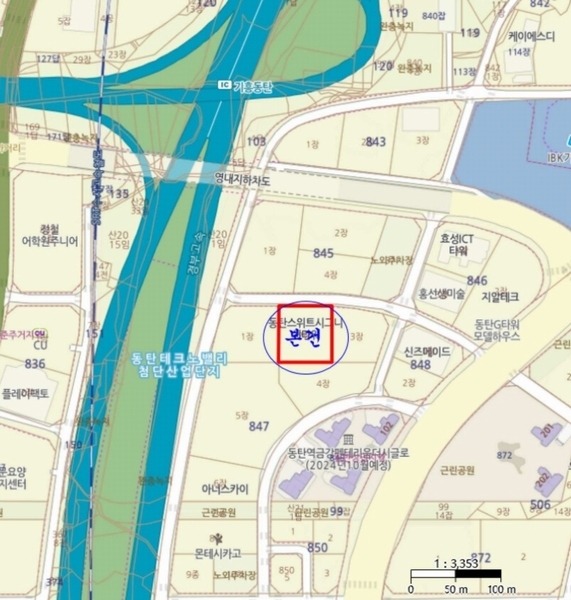 2024타경71505 경기도 화성시 동탄대로 677-23, 스위트시그니처타워 9층 910호 아파트형공장 경매 이미지