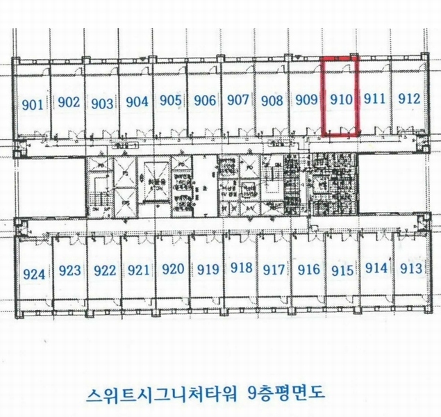 2024타경71505 경기도 화성시 동탄대로 677-23, 스위트시그니처타워 9층 910호 아파트형공장 경매 이미지