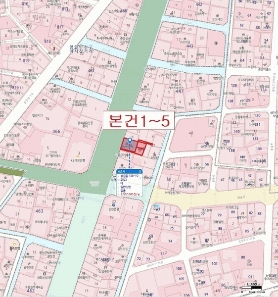 2025타경365 경상북도 포항시 북구 상원동 448-19 근린시설 경매 이미지