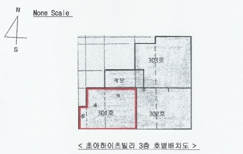 2024타경77640 경기도 용인시 처인구 모현읍 왕담로 126경기도 용인시 처인구 모현읍 왕○○○○, 초아하이츠빌라 3층 301호초아하이○○ 다세대(빌라)[공급16평형] 경매 이미지