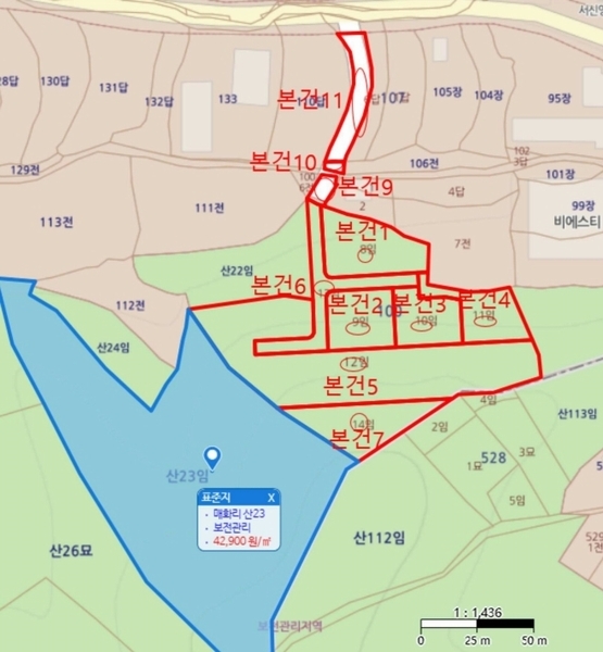 2024타경51846 경기도 화성시 서신면 매화리 100-8 임야 경매 이미지