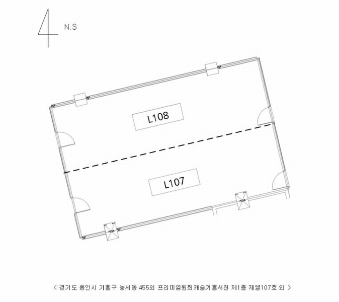 2024타경77459 경기도 용인시 기흥구 서천로201번길 14, 프리미엄원희캐슬기흥서천 1층 엘107호외1개호 근린상가 경매 이미지