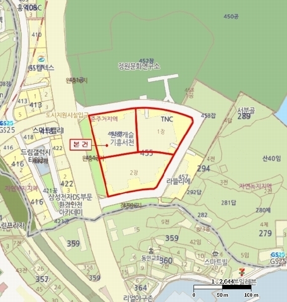 2025타경1103 경기도 용인시 기흥구 서천로201번길 14, 프리미엄원희캐슬기흥서천 1층 엘150호 근린상가 경매 이미지