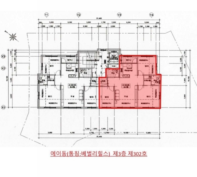 2025타경51171 경기도 오산시 밀머리로 15-4, 구분건물 에이동 3층 302호 다세대(빌라)[공급21평형] 경매 이미지