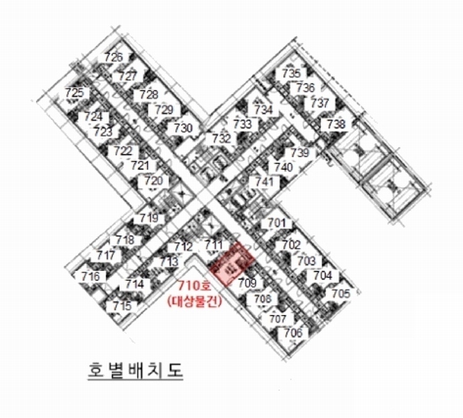 2025타경8894 서울특별시 금천구 디지털로12길 15, 비즈트위트바이올렛5차 7층 710호 오피스텔[계약8평형] 경매 이미지