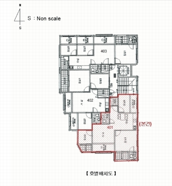 2025타경57668 경기도 화성시 두곡서길 48-1, 우리홈타운 101동 4층 401호 다세대(빌라)[공급17평형] 경매 이미지