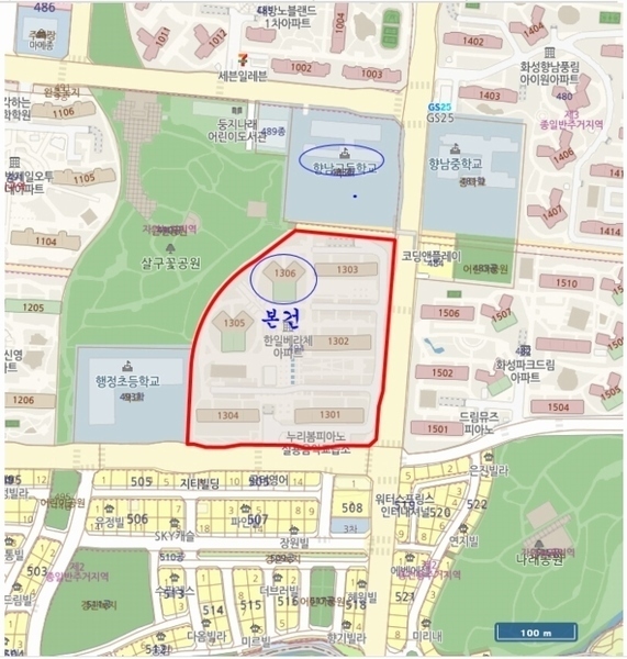 2024타경10647 경기도 화성시 향남읍 행정중앙1로 95, 향남시범살구꽃마을한일베라체아파트 1306동 12층 1204호 아파트[공급45평형] 경매 이미지