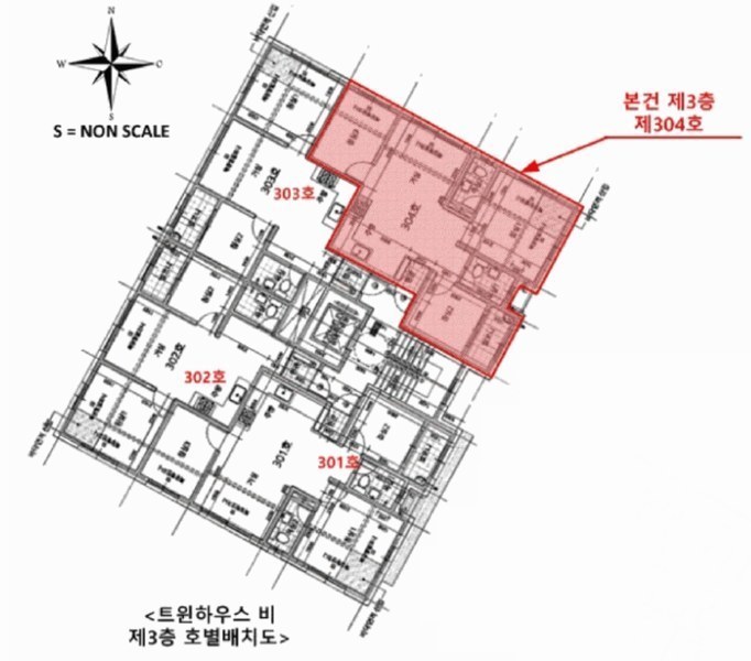 2025타경54792 경기도 수원시 장안구 파장천로30번길 81, 트윈하우스 비 3층 304호 다세대(빌라) 경매 이미지