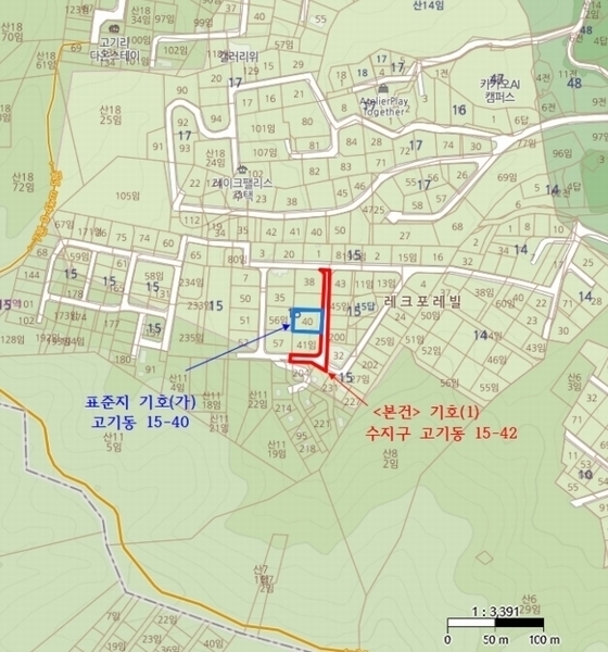 2024타경6945 경기도 용인시 수지구 고기동 15-42 도로 경매 이미지